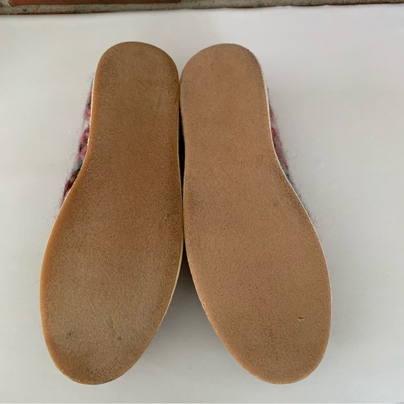 Steve Madden Womens Paxtyn Red plaid Faux Fur slip on flats Shoes US 9 M - Picture 6 of 8